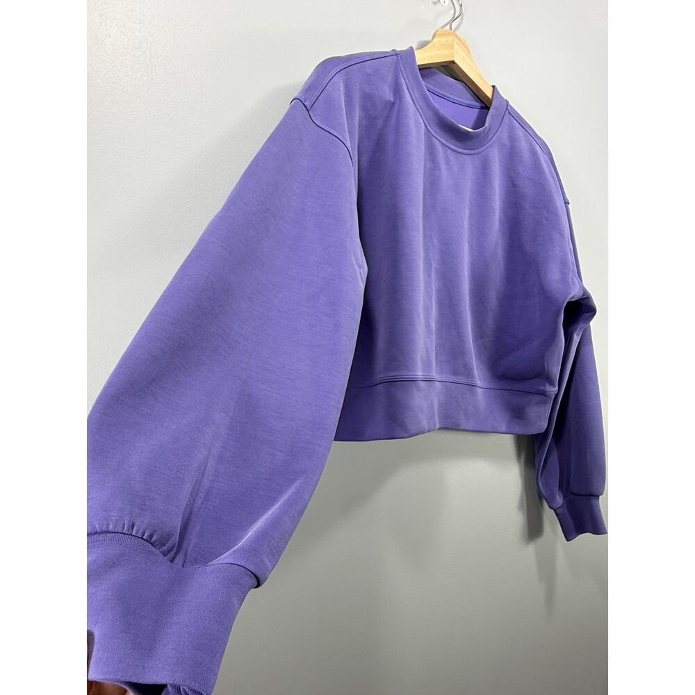 Lululemon Perfectly Oversized Cropped Crew Softstreme Charged Indigo Sz 2 241 - Picture 5 of 10